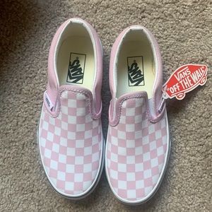 Kids Vans Checkered Pink Canvas